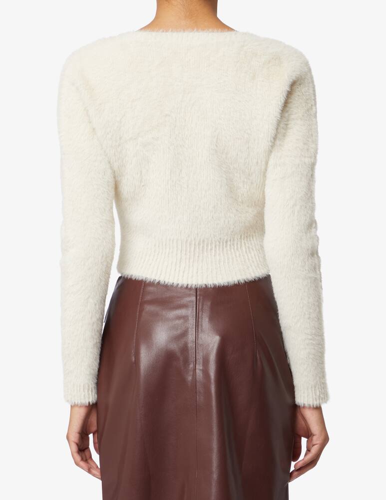 rinascente Jacquemus Crop top logo mettalico Maille Neve - Bianco