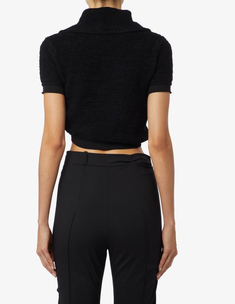 rinascente Jacquemus Cardigan Campana crop 3 buttons - Black