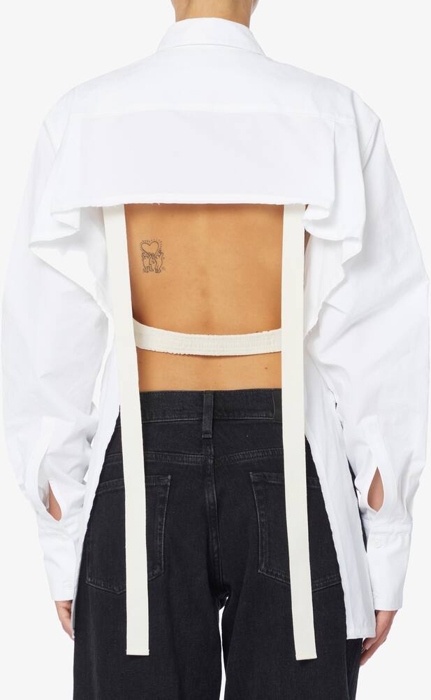 rinascente Jacquemus Chemise Cinta shirt crop - White