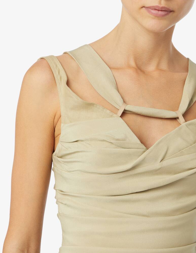 Jacquemus Vestito corto Robe Soffio - Beige - immagine 4