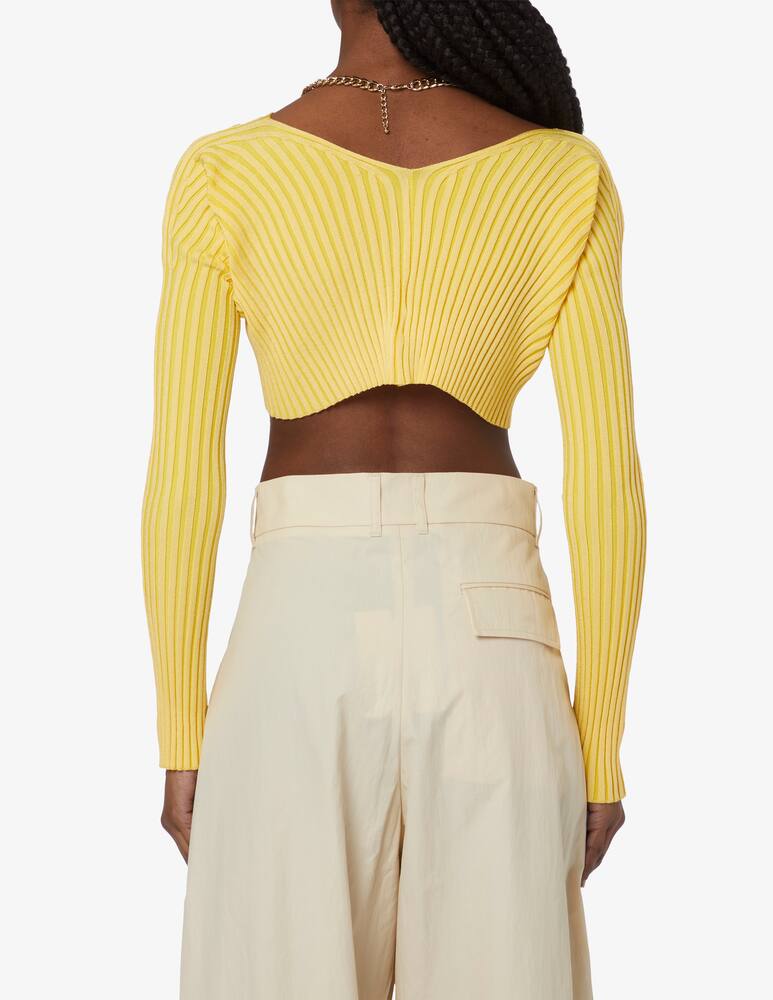 rinascente Jacquemus Pralu crop cardigan logo hook