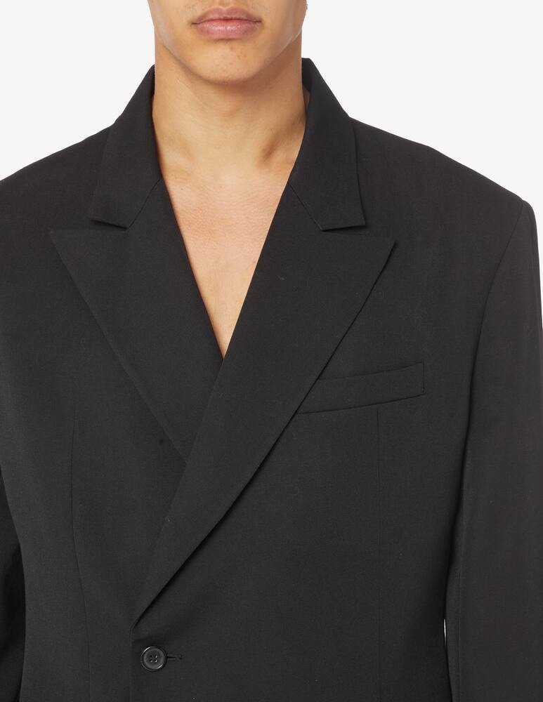 Giacca Abito Uomo CARL GROSS Shane SS – Nero, Taglia 102, Lana Vergine Super 120'S, 2 Bottoni, Tasche Con Patta, Vestibilità Aderente