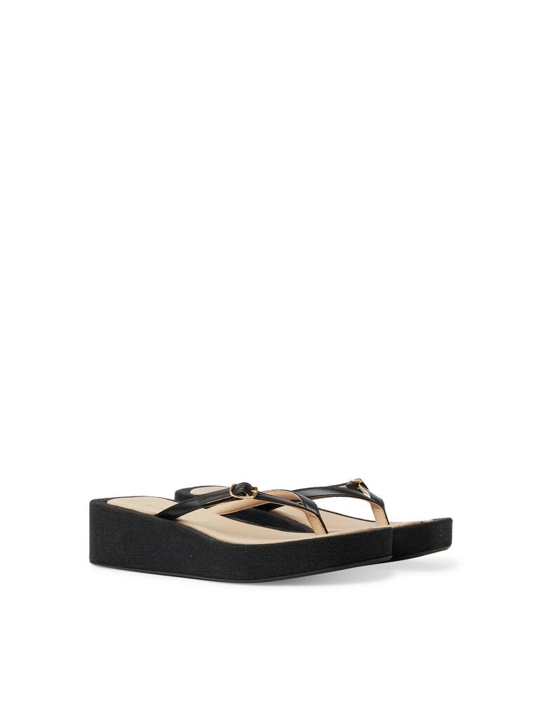 rinascente Jacquemus Tatanes platform leather flip-flops