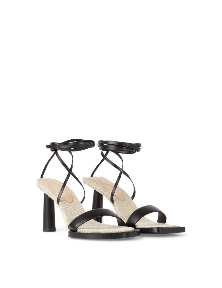 rinascente Jacquemus Carre leather heeled sandals