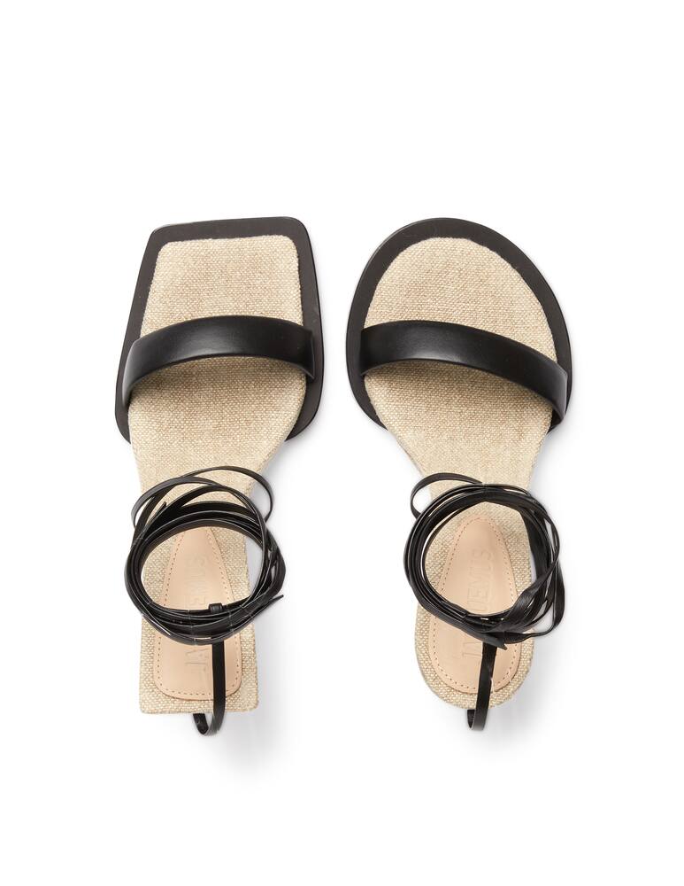 rinascente Jacquemus Carre leather heeled sandals