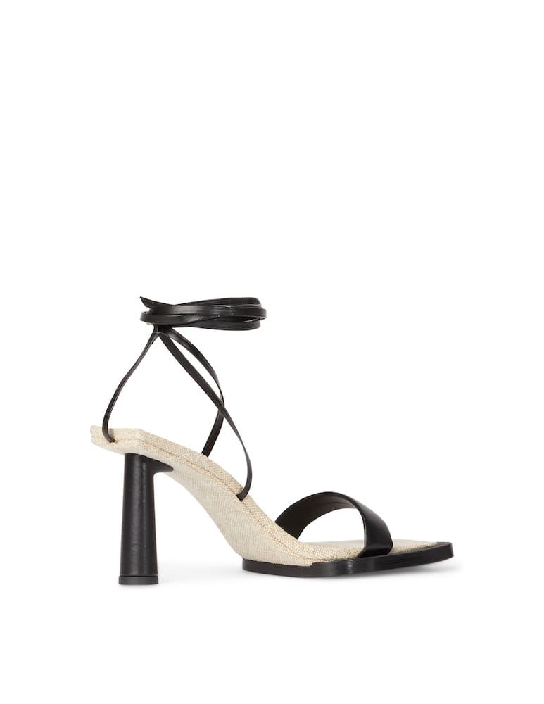 rinascente Jacquemus Carre leather heeled sandals