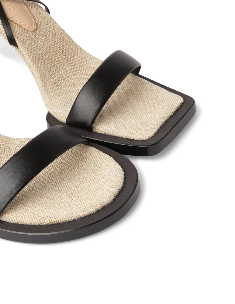 rinascente Jacquemus Carre leather heeled sandals