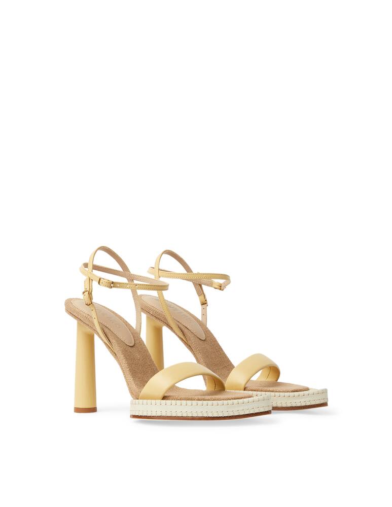 rinascente Jacquemus Novio round heel leather sandals