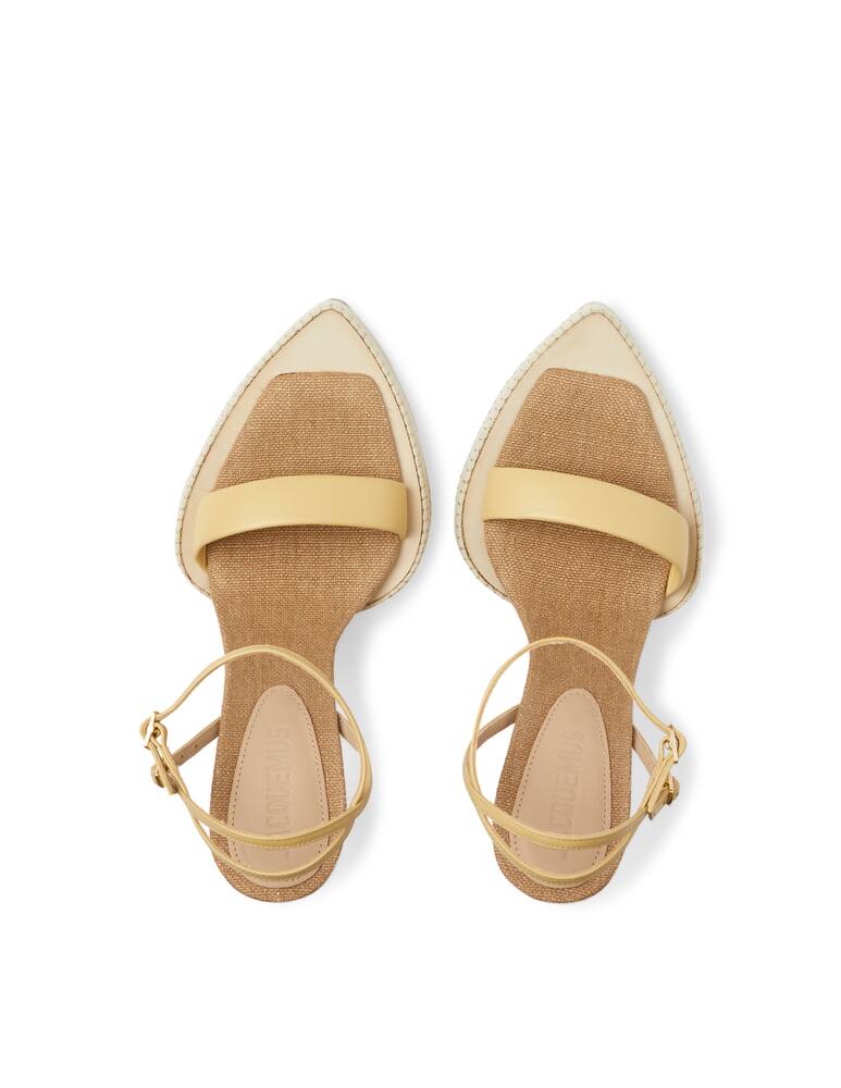 rinascente Jacquemus Novio round heel leather sandals