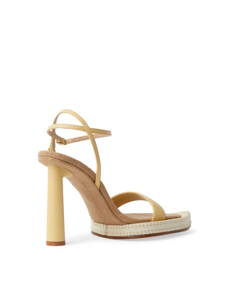 rinascente Jacquemus Novio round heel leather sandals