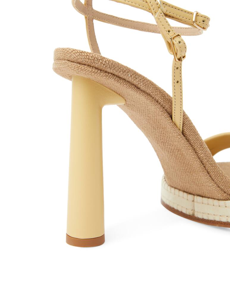 rinascente Jacquemus Novio round heel leather sandals