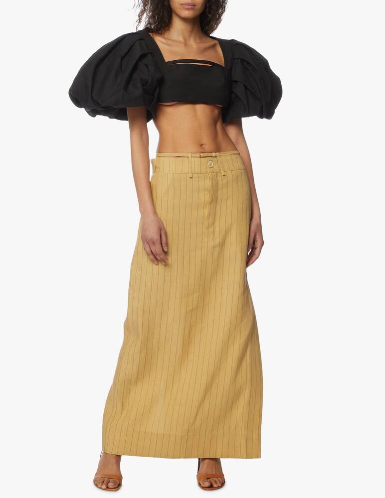 rinascente Jacquemus Camargue puff sleeved crop top