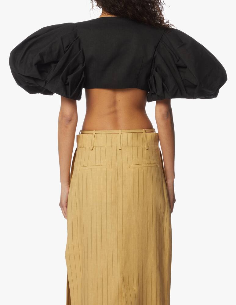 rinascente Jacquemus Camargue puff sleeved crop top