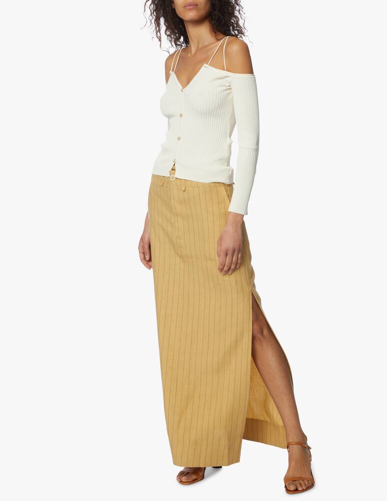 rinascente Jacquemus Gonna lunga gessata con spacco Terraio