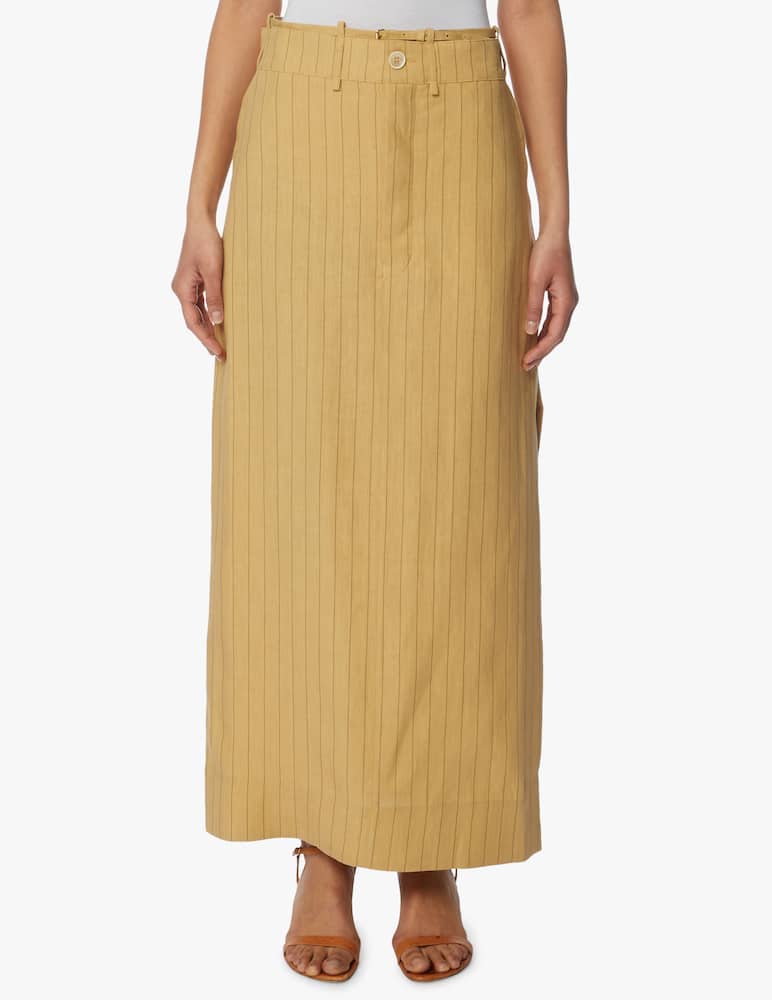 rinascente Jacquemus Gonna lunga gessata con spacco Terraio