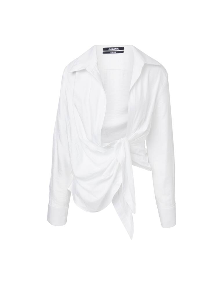 rinascente Jacquemus Camicia asimmetrica con nodo Bahia