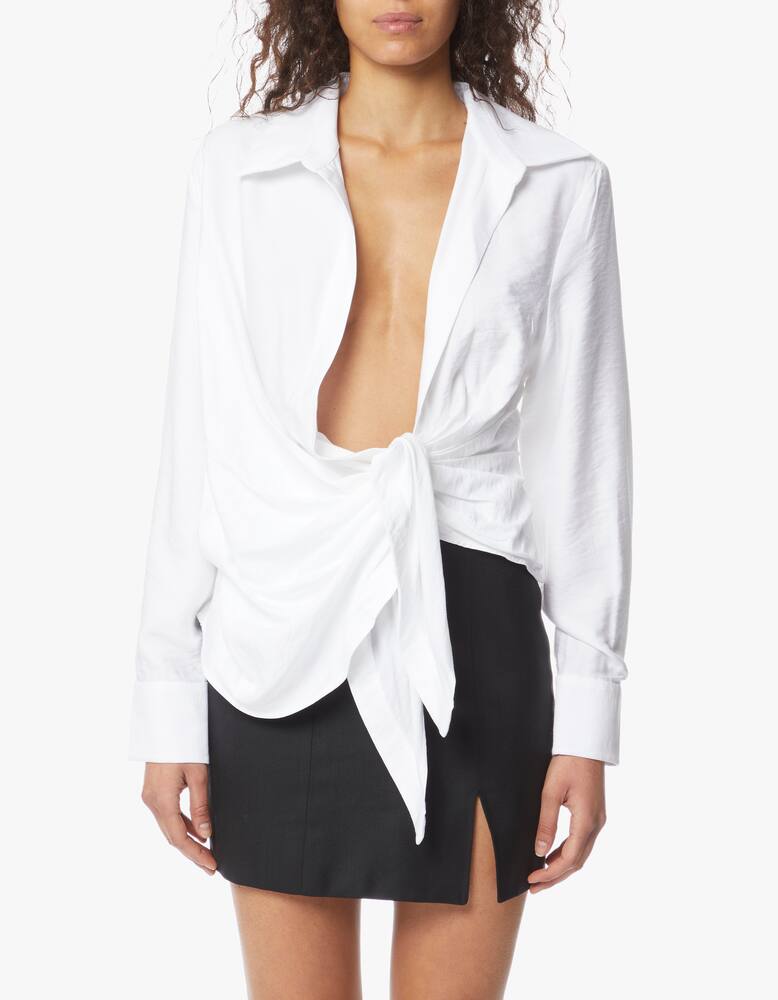 rinascente Jacquemus Camicia asimmetrica con nodo Bahia