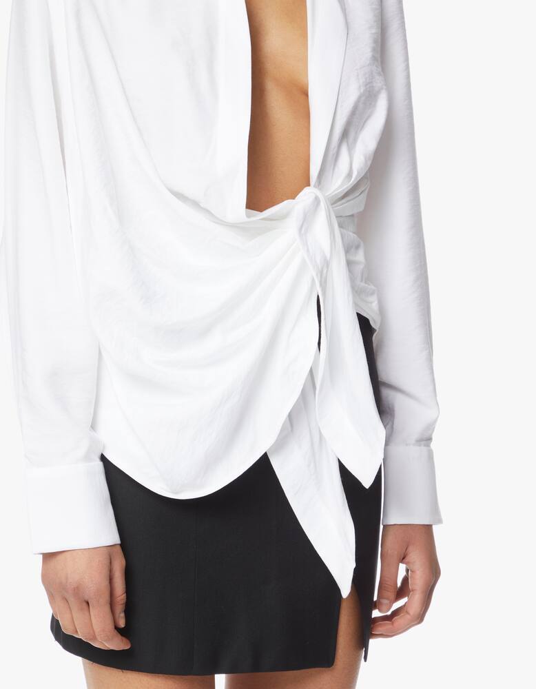 rinascente Jacquemus Camicia asimmetrica con nodo Bahia