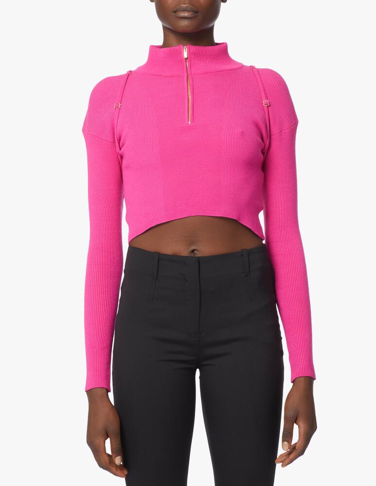 rinascente Jacquemus Top corto con mezza zip La Maille Bormio 