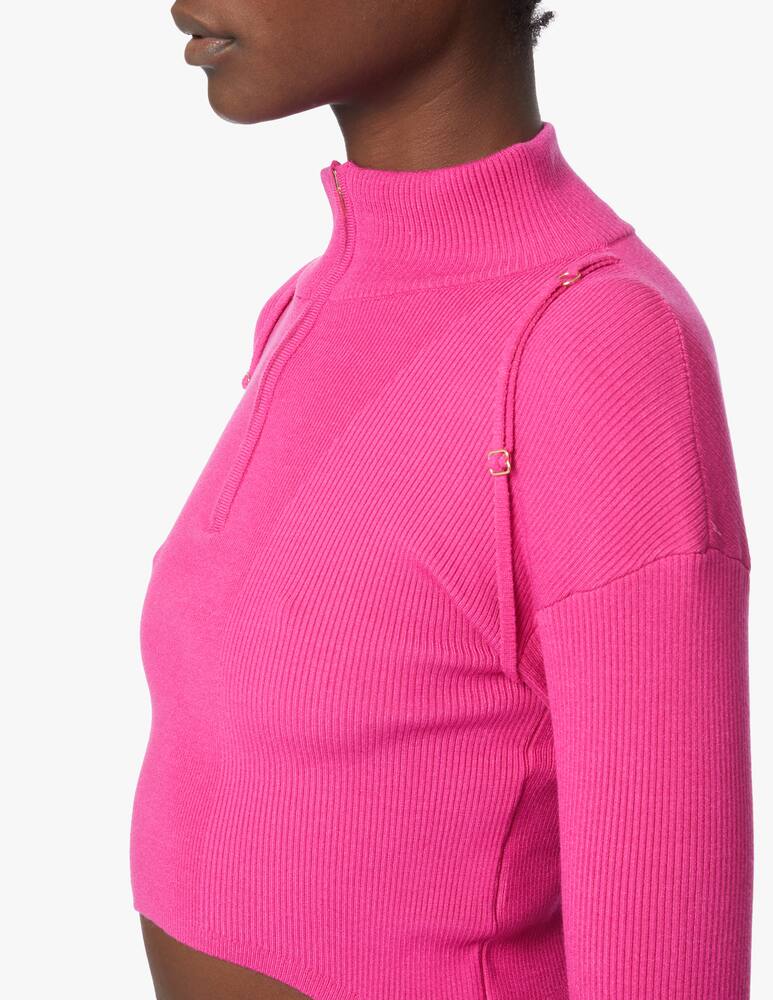 rinascente Jacquemus Top corto con mezza zip La Maille Bormio 