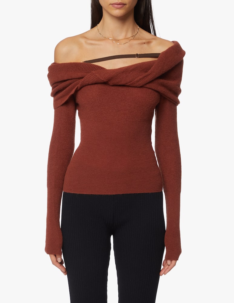 rinascente Jacquemus Off-the-shoulder sweater La Maille Ascua