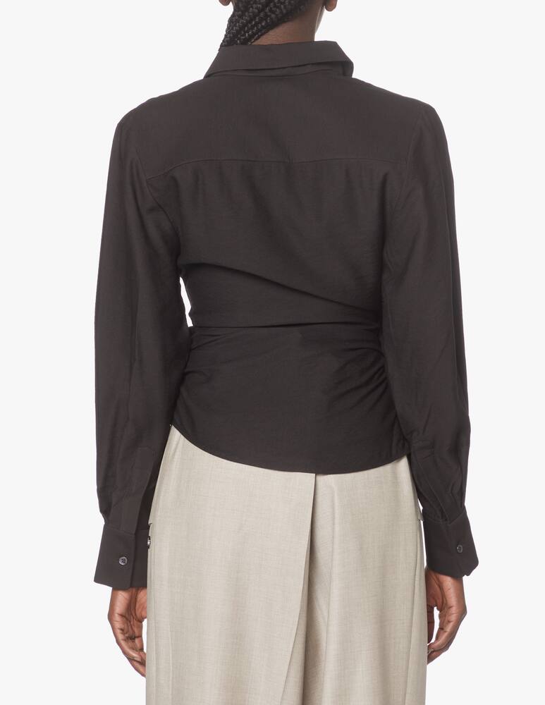 rinascente Jacquemus Camicia con nodo davanti Bahia - nero