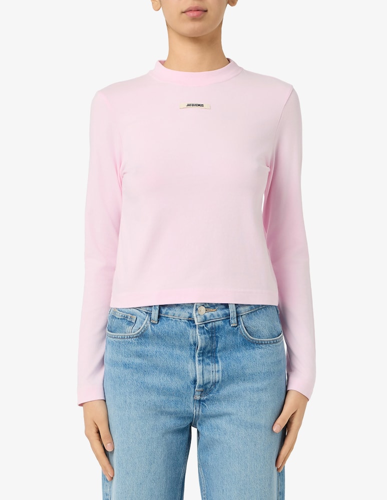 rinascente Jacquemus Logo patch long-sleeve Le t-shirt