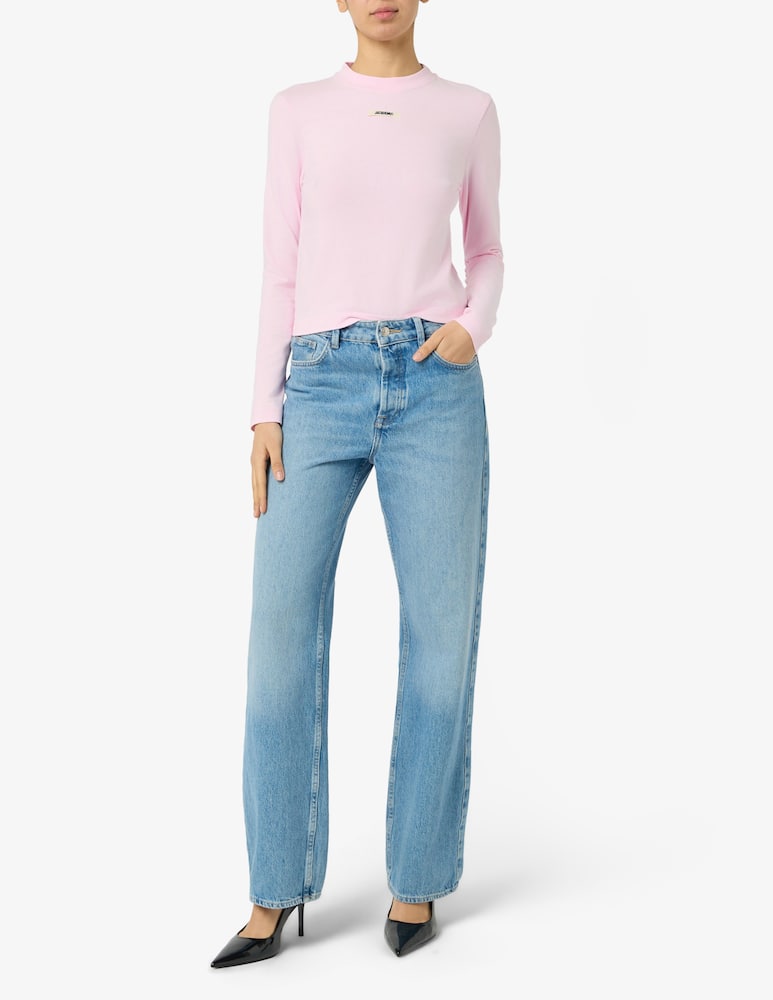 rinascente Jacquemus Logo patch long-sleeve Le t-shirt