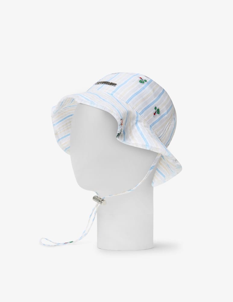 rinascente Jacquemus Striped embroidered bucket hat