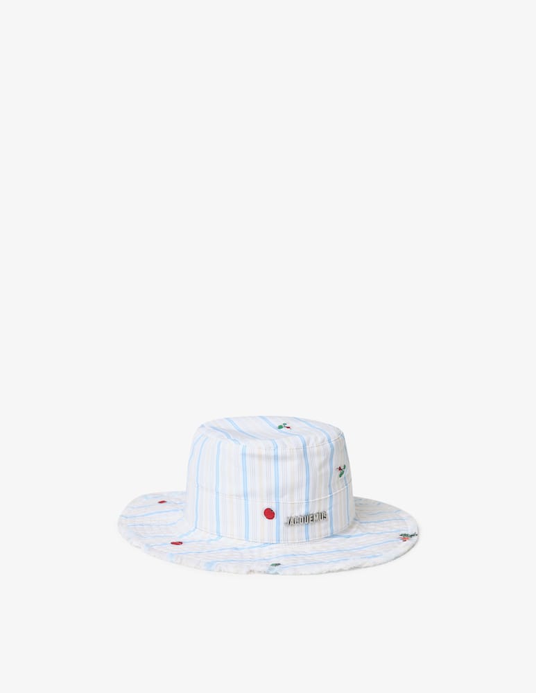 rinascente Jacquemus Striped embroidered bucket hat