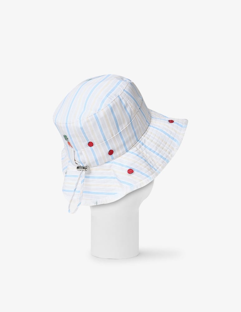 rinascente Jacquemus Striped embroidered bucket hat