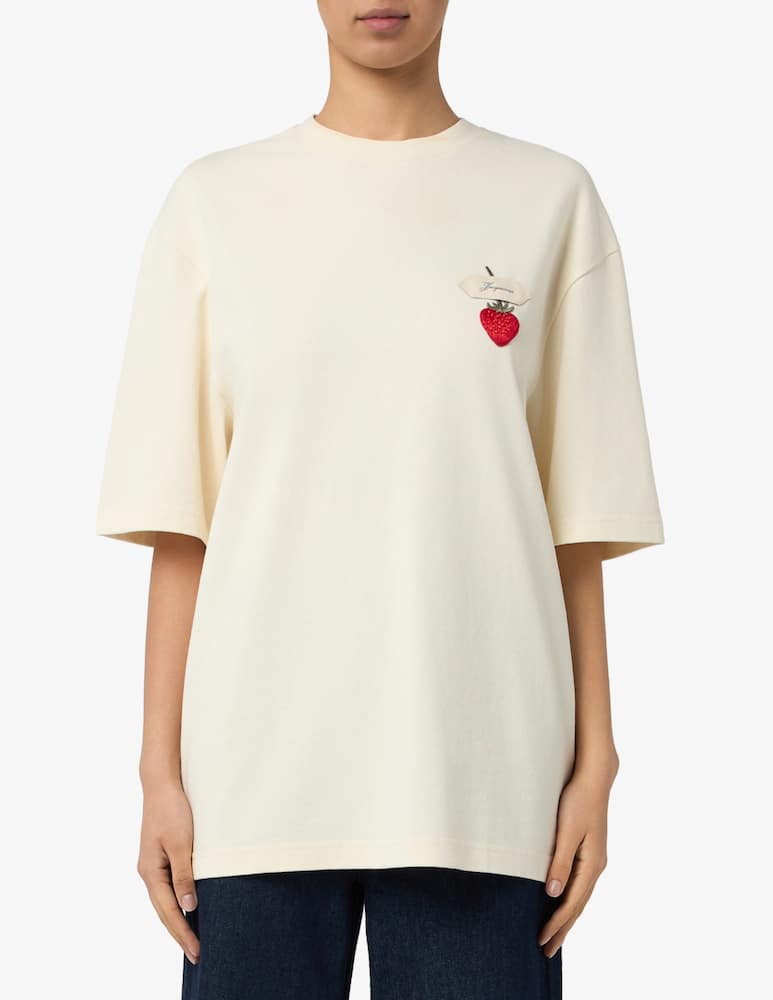 Jacquemus T-shirt patch fragola - immagine 1 Jacquemus T-shirt patch fragola - immagine 1