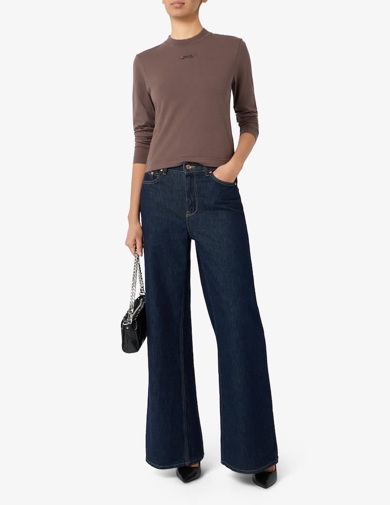 Jacquemus T-shirt aderente a maniche lunghe con gros-grain - immagine 2 Jacquemus T-shirt aderente a maniche lunghe con gros-grain - immagine 2
