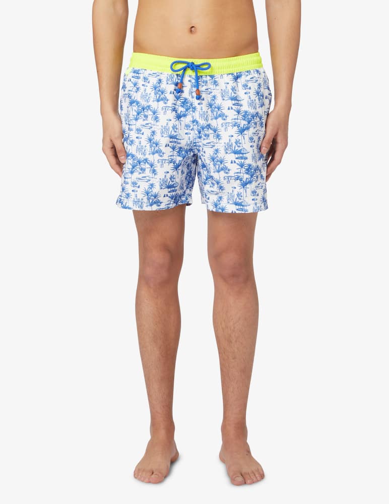 rinascente Gili's Trawangan toile de jouy balinaise swimshorts 