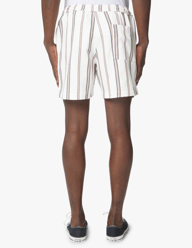 rinascente Olow Striped cotton coulisse over short - white