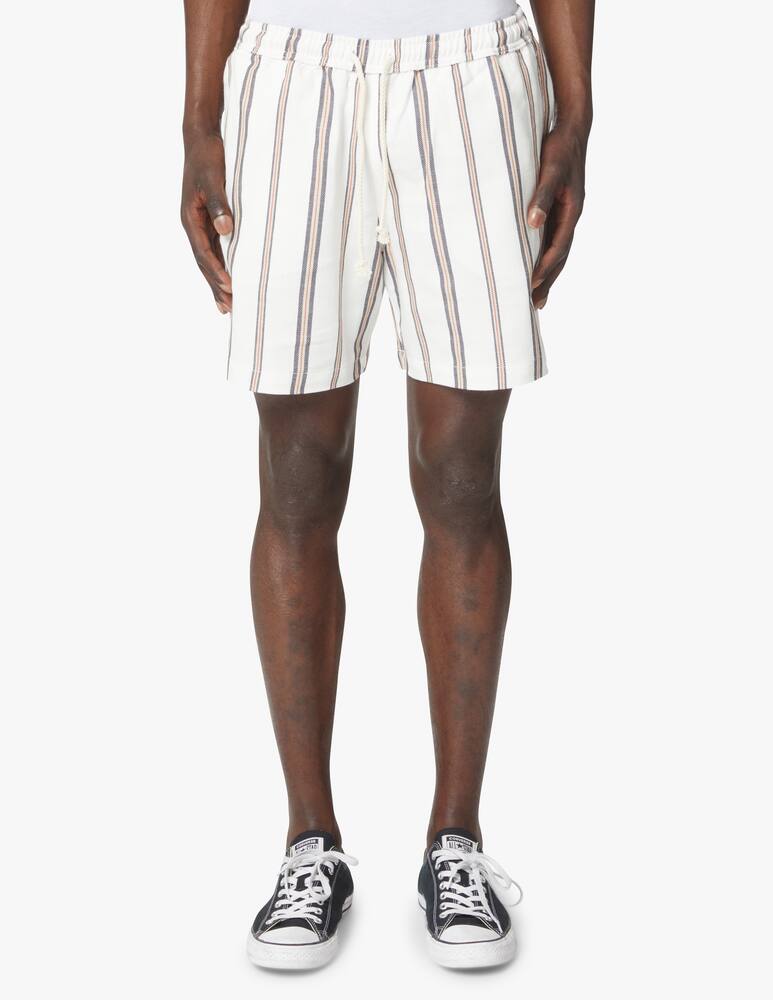rinascente Olow Striped cotton coulisse over short - white