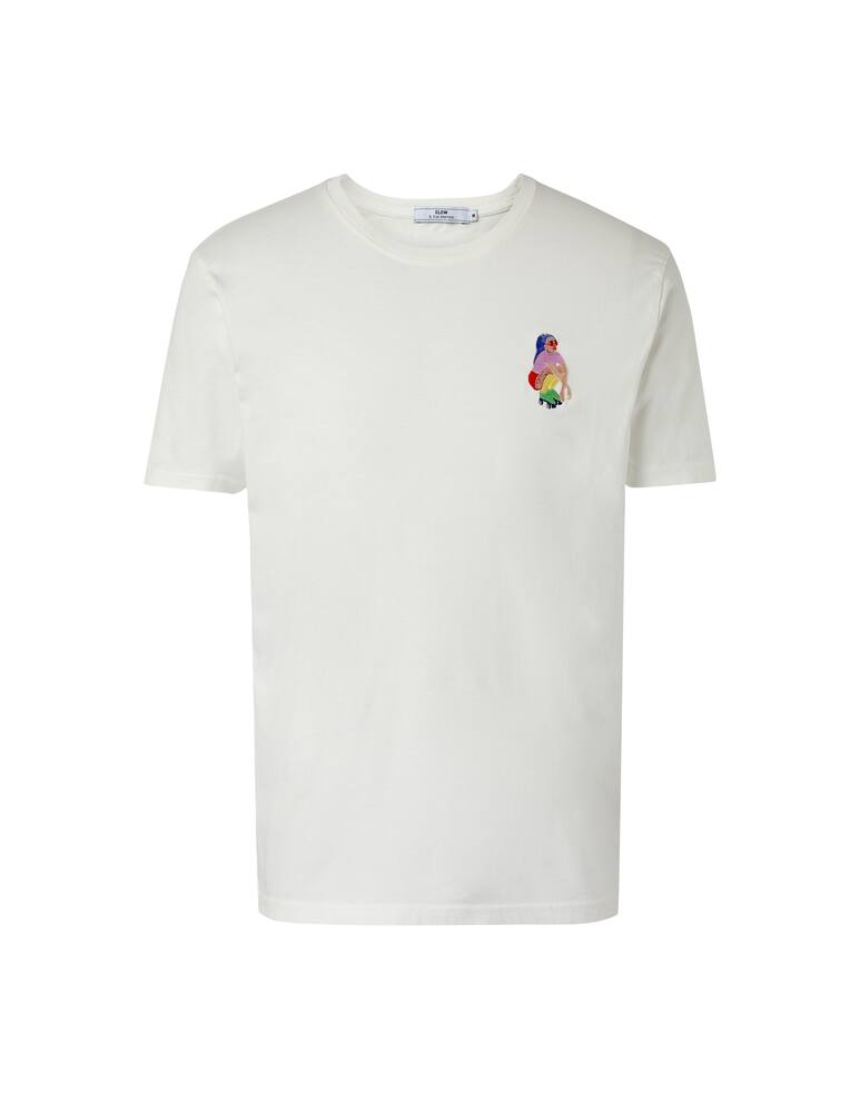 rinascente Olow Maglietta manica corta pattinatrice ricamo - bianco
