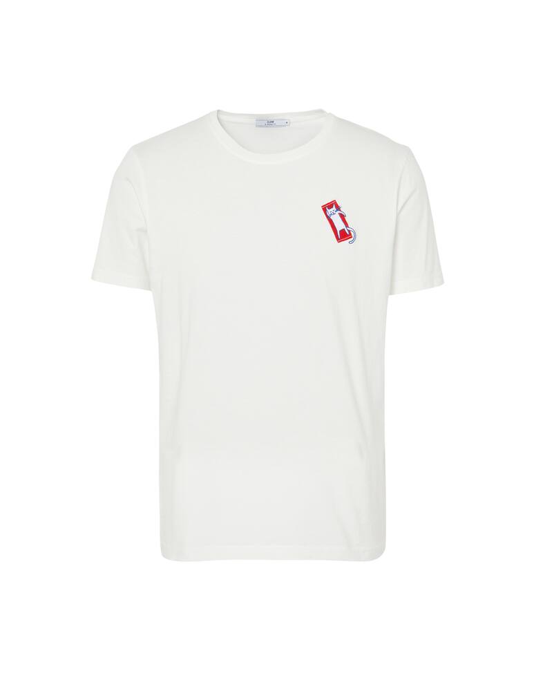 rinascente Olow Towel cat embroidered t-shirt - white