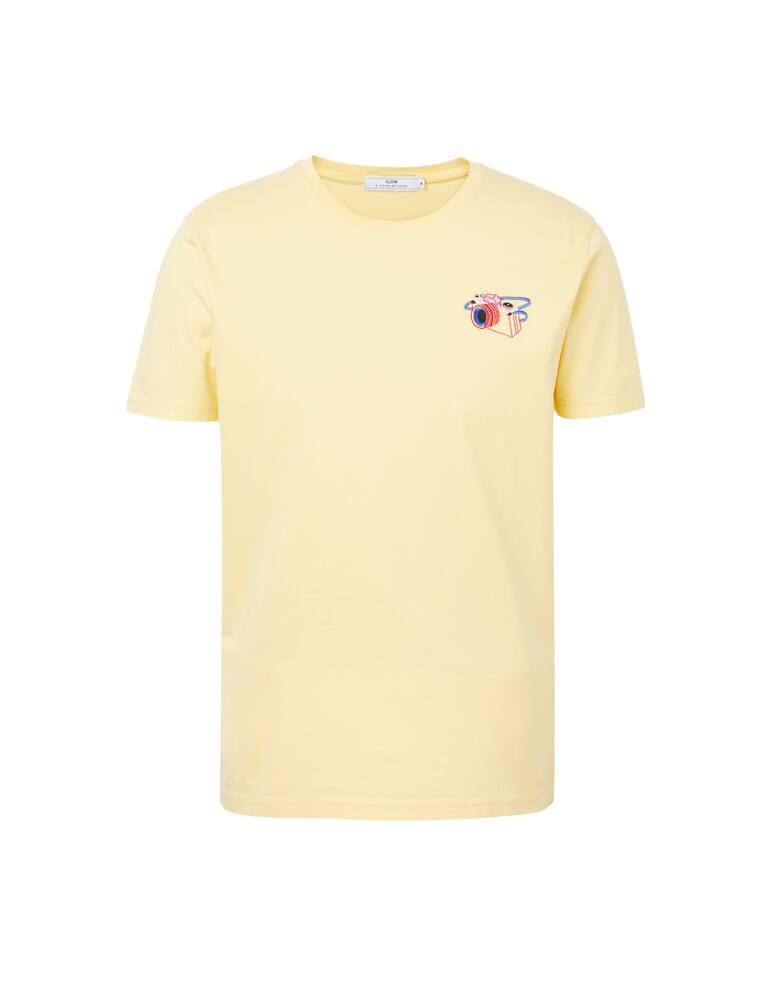 rinascente Olow Maglietta manica corta macchina fotografica ricamo - giallo