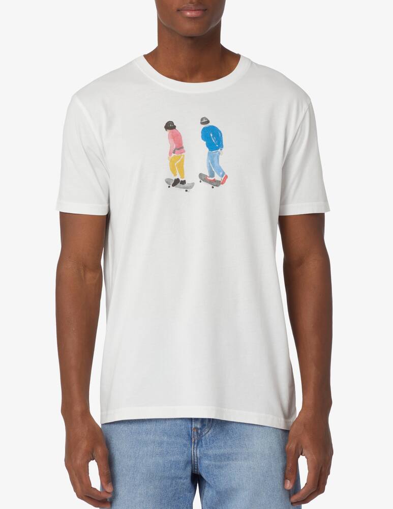 rinascente Olow Maglietta skater chill - Bianco