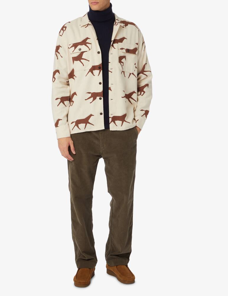 rinascente Olow Camicia over cavalli in flanella - Beige