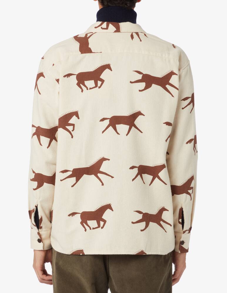 rinascente Olow Camicia over cavalli in flanella - Beige