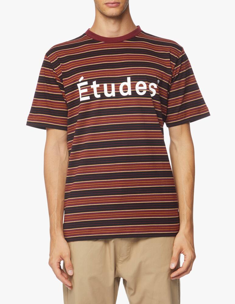 rinascente Etudes Maglietta girocollo a righe logo