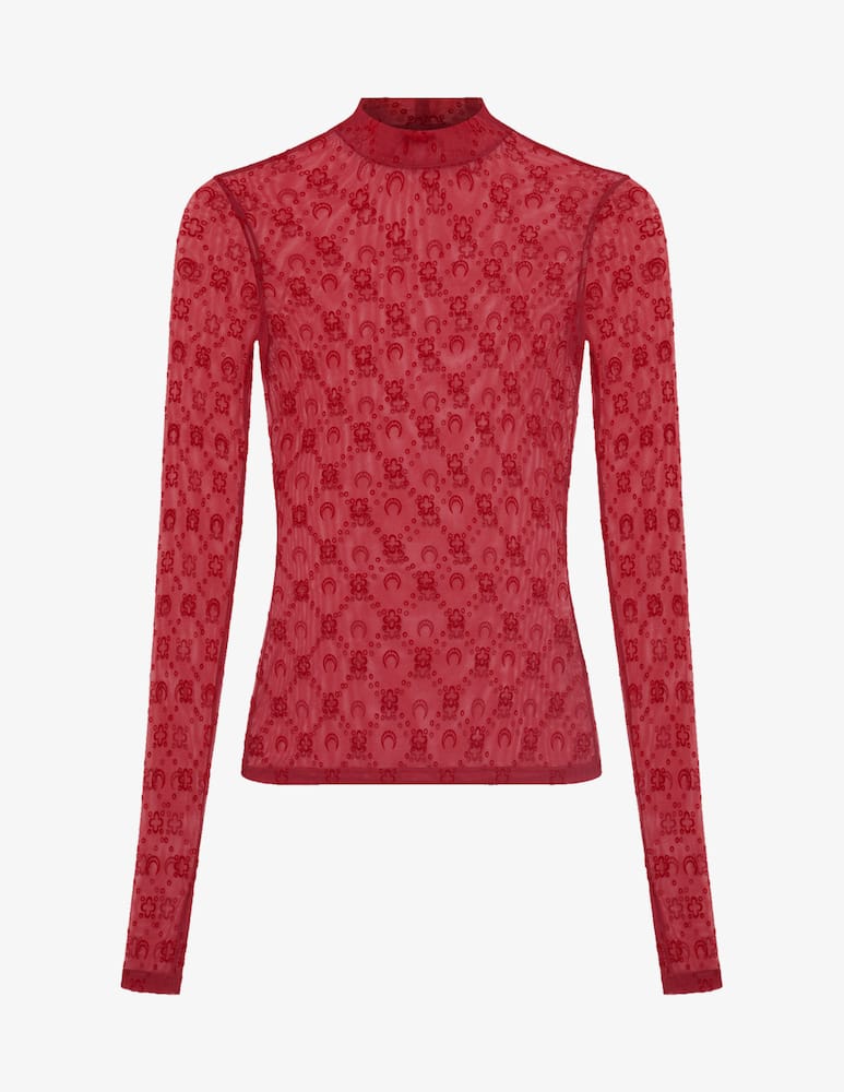 rinascente Marine Serre Top collo alto in mesh