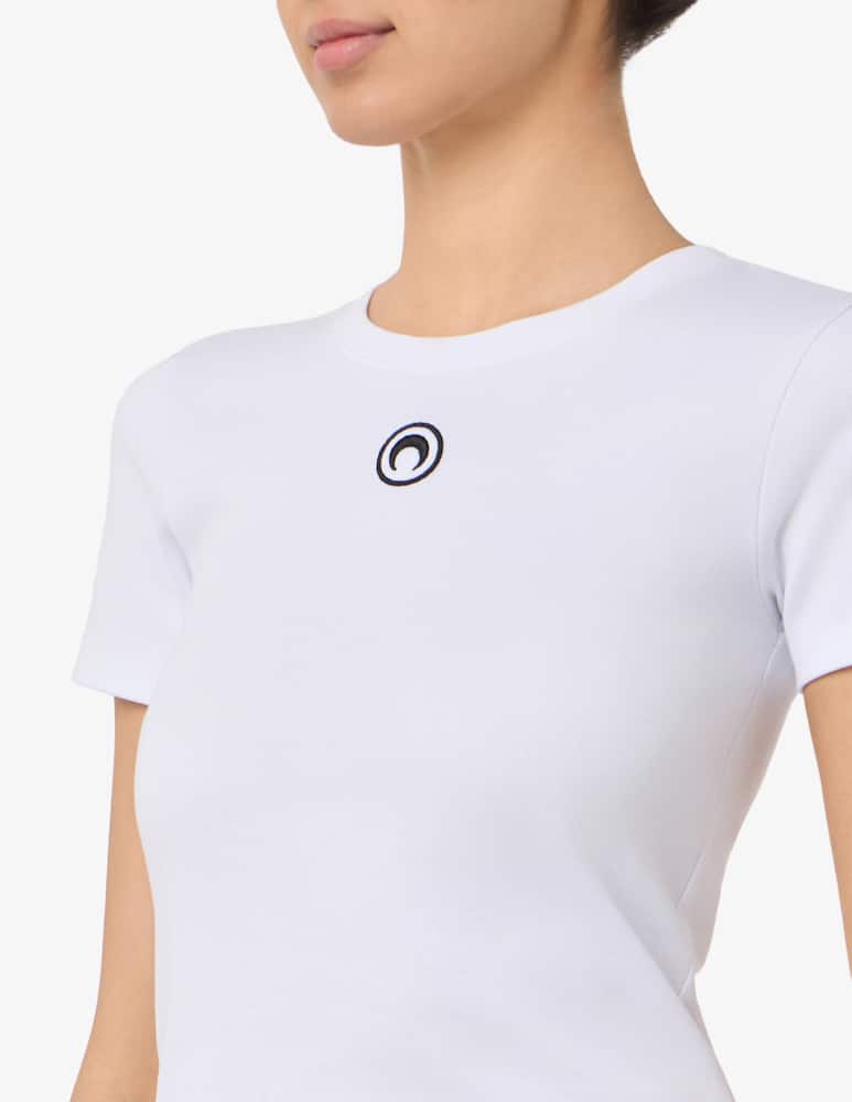 Marine Serre T-shirt logo luna jersey - immagine 4 Marine Serre T-shirt logo luna jersey - immagine 4