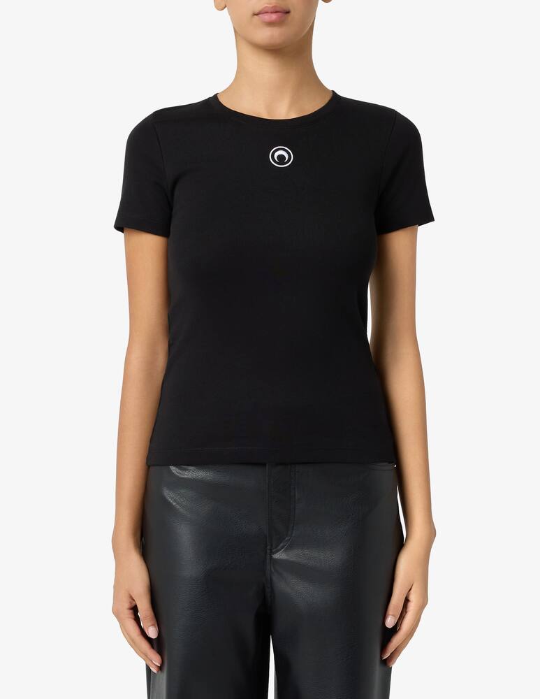 Marine Serre T-shirt con logo Moon - immagine 1 Marine Serre T-shirt con logo Moon - immagine 1