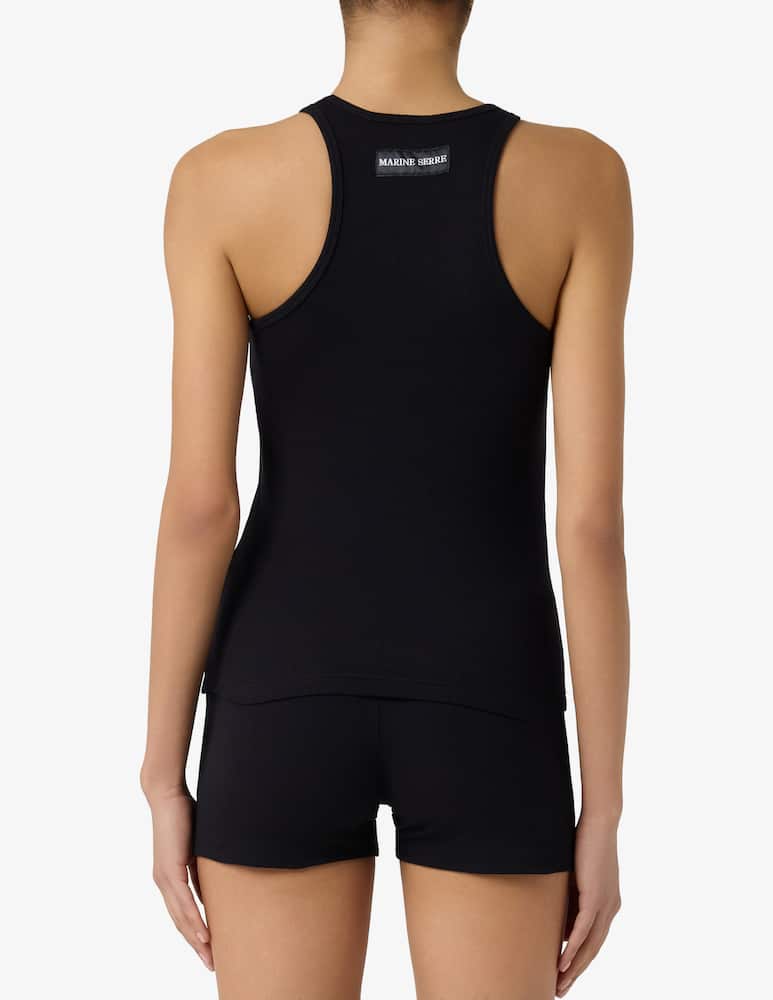 rinascente Marine Serre Moon logo ribbed jersey tank top