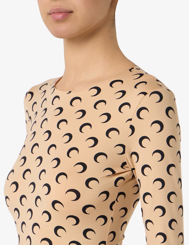 rinascente Marine Serre Moon print jersey crewneck top