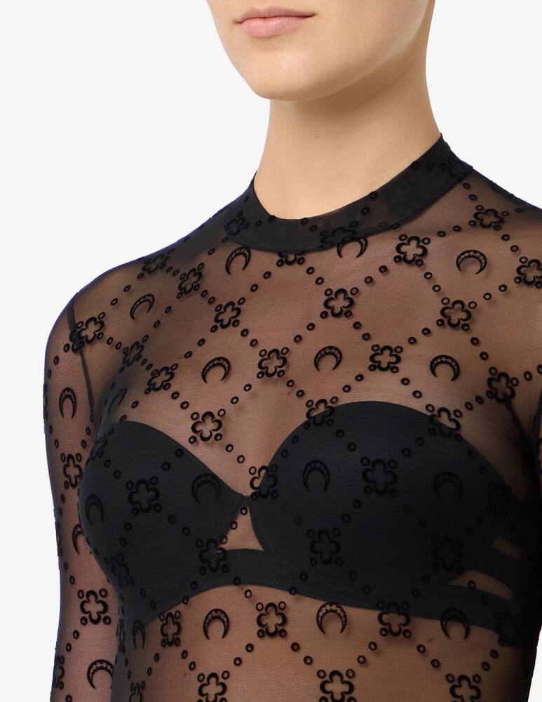 rinascente Marine Serre Maglia a manica lunga in mesh Moonogram