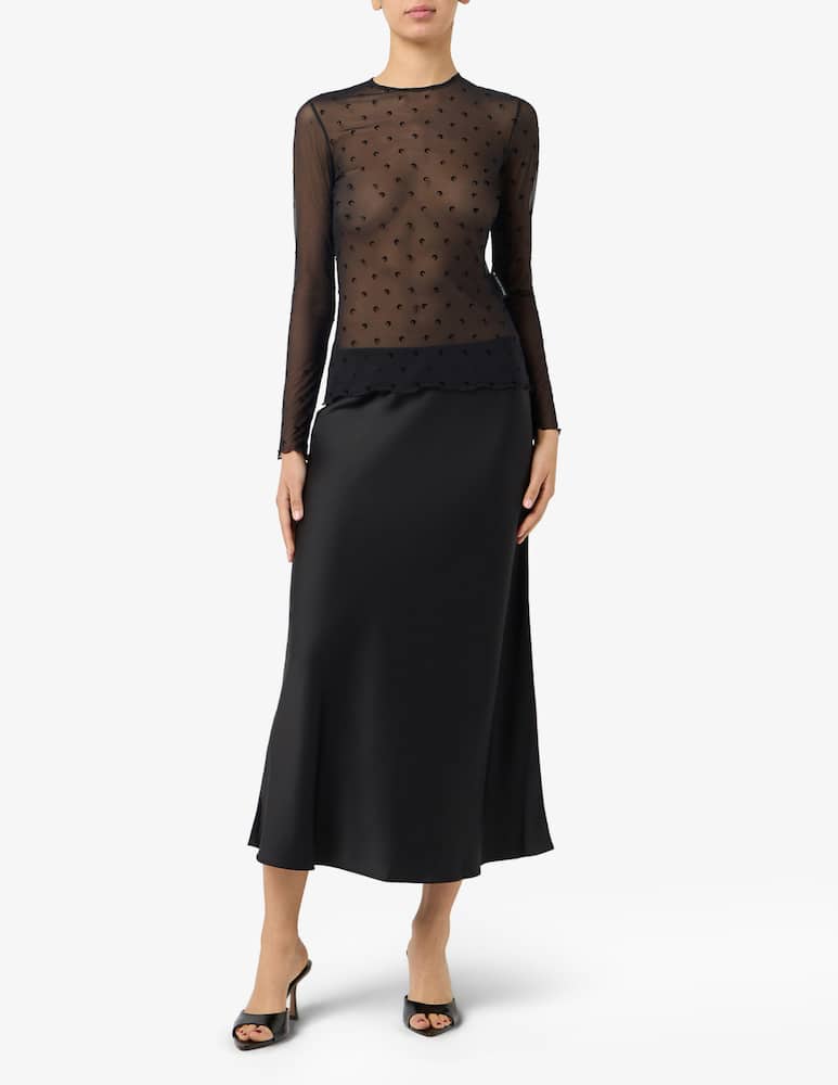 rinascente Marine Serre Plumetis moon mesh crewneck top